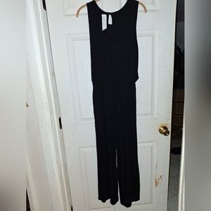 Black front tie jumpsuit